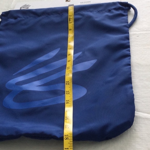 Under Armour Sack pack  18” L by 14” W color blue interior pocket  storage  #462 - Picture 6 of 7